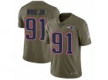 New England Patriots #91 Deatrich Wise Jr Limited Olive 2017 Salute to Service NFL Jersey
