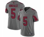 Arizona Cardinals #5 Zane Gonzalez Limited Silver Inverted Legend Football Jersey