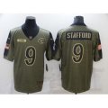 Los Angeles Rams #9 Matthew Stafford Nike Olive 2021 Salute To Service Limited Player Jersey