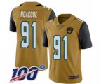 Jacksonville Jaguars #91 Yannick Ngakoue Limited Gold Rush Vapor Untouchable 100th Season Football Jersey