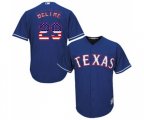 Texas Rangers #29 Adrian Beltre Replica Royal Blue USA Flag Fashion Baseball Jersey