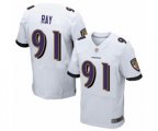 Baltimore Ravens #91 Shane Ray Elite White Football Jersey