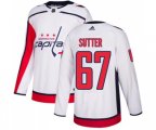 Washington Capitals #67 Riley Sutter Authentic White Away NHL Jersey