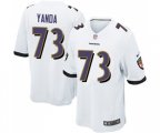 Baltimore Ravens #73 Marshal Yanda Game White Football Jersey