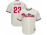 Philadelphia Phillies #23 Aaron Altherr Replica Cream Alternate Cool Base MLB Jersey