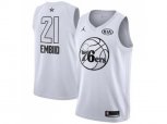 Philadelphia 76ers #21 Joel Embiid White NBA Jordan Swingman 2018 All-Star Game Jersey