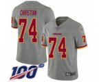 Washington Redskins #74 Geron Christian Limited Gray Inverted Legend 100th Season Football Jersey