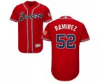 Atlanta Braves #52 Jose Ramirez Red Alternate Flex Base Authentic Collection Baseball Jersey