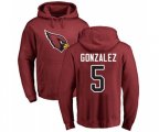 Arizona Cardinals #5 Zane Gonzalez Maroon Name & Number Logo Pullover Hoodie