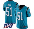 Carolina Panthers #51 Sam Mills Blue Alternate Vapor Untouchable Limited Player 100th Season Football Jersey