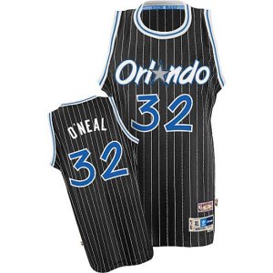 Orlando Magic #32 Shaquille O\'Neal Swingman Black Throwback NBA Jersey