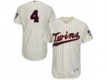 Minnesota Twins #4 Paul Molitor Cream Flexbase Authentic Collection MLB Jersey
