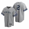 Nike New York Yankees #2 Derek Jeter Gray 2020 Hall of Fame Induction Stitched Baseball Jersey