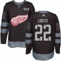 Detroit Red Wings #22 Matthew Lorito Premier Black 1917-2017 100th Anniversary NHL Jersey