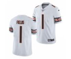 Chicago Bears #1 Justin Fields White 2021 Draft Vapor Untouchable Limited Stitched Jersey