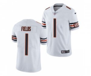 Chicago Bears #1 Justin Fields White 2021 Draft Vapor Untouchable Limited Stitched Jersey