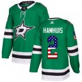 Dallas Stars #2 Dan Hamhuis Authentic Green USA Flag Fashion NHL Jersey