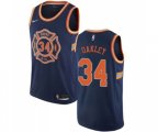 New York Knicks #34 Charles Oakley Swingman Navy Blue NBA Jersey - City Edition