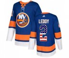 New York Islanders #2 Nick Leddy Authentic Royal Blue USA Flag Fashion NHL Jersey