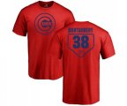 MLB Nike Chicago Cubs #38 Mike Montgomery Red RBI T-Shirt