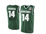Michigan State Spartans Gary Harris #14 College Basketball Authentic Jersey - Green
