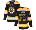 Adidas Boston Bruins #79 Jeremy Lauzon Authentic Black Drift Fashion NHL Jersey