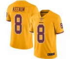 Washington Redskins #8 Case Keenum Limited Gold Rush Vapor Untouchable Football Jersey