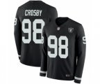 Oakland Raiders #98 Maxx Crosby Limited Black Therma Long Sleeve Football Jersey