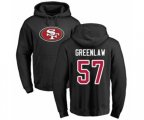 San Francisco 49ers #57 Dre Greenlaw Black Name & Number Logo Pullover Hoodie