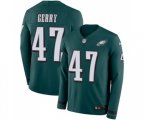 Philadelphia Eagles #47 Nate Gerry Limited Green Therma Long Sleeve Football Jersey