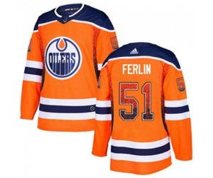 Edmonton Oilers #51 Brian Ferlin Authentic Orange Drift Fashion NHL Jersey