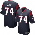 Houston Texans #74 Chris Clark Game Navy Blue Team Color NFL Jersey