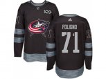 Columbus Blue Jackets #71 Nick Foligno Black 1917-2017 100th Anniversary Stitched NHL Jersey