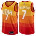 Utah Jazz #7 Pete Maravich Swingman Orange NBA Jersey - City Edition