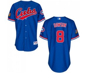 Chicago Cubs #8 Andre Dawson Authentic Royal Blue 1994 Turn Back The Clock Baseball Jersey