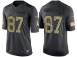 New England Patriots #87 Rob Gronkowski Stitched Black NFL Salute to Service Limited Jerseys