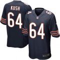 Chicago Bears #64 Eric Kush Game Navy Blue Team Color NFL Jersey