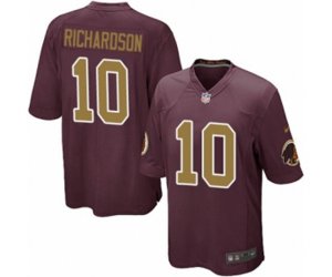 Washington Redskins #10 Paul Richardson Game Burgundy Red Gold Number Alternate 80TH Anniversary NFL Jersey