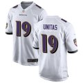 Baltimore Ravens Retired Player #19 Johnny Unitas Nike White Vapor Limited Player Jersey