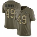 Oakland Raiders #49 Jamize Olawale Limited Olive Camo 2017 Salute to Service NFL Jersey