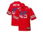 2016 US Flag Fashion Scarlet & Grey Ohio State Buckeyes Archie Griffin #45 College Football Throwback Jersey - Scarlet
