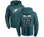 Philadelphia Eagles #77 Andre Dillard Green Name & Number Logo Pullover Hoodie