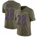 Baltimore Ravens #28 Terrance West Limited Olive 2017 Salute to Service NFL Jersey
