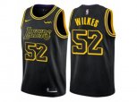 Los Angeles Lakers #52 Jamaal Wilkes Authentic Black City Edition NBA Jersey