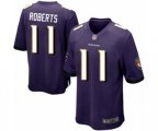 Baltimore Ravens #11 Seth Roberts Game Purple Team Color Football Jersey