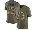 New Orleans Saints #73 Rick Leonard Limited Olive Camo 2017 Salute to Service Football Jersey
