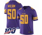 Minnesota Vikings #50 Eric Wilson Limited Purple Rush Vapor Untouchable 100th Season Football Jersey