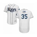 Tampa Bay Rays #35 Nate Lowe Home White Home Flex Base Authentic Collection Baseball Player Jersey