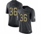 Los Angeles Chargers #36 Roderic Teamer Limited Black 2016 Salute to Service Football Jersey