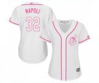 Women's Cleveland Indians #32 Mike Napoli Replica White Fashion Cool Base Baseball Jersey
